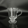 Vintage-Style Footed Glass Mugs – Clear Embossed Design JS2050-1/2/3
