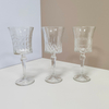 Diamond Fashioned Clear Red/White Wine Glasses 10oz Stemed Glass JS3257-1/2/3