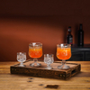 Jingshi Butterfly Sunflower Diamond Embossed Shot Glasses with Stem 40ml 