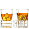 Old Fashioned Glass Square Bottom Rocks Whiskey Glasses Heavy Glass Clear Whisky Tumblers JS1016-2/3