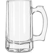 Glass Beer Glasses with Handle Heavy Bottom Beer Mugs with Thump Rest JS2015