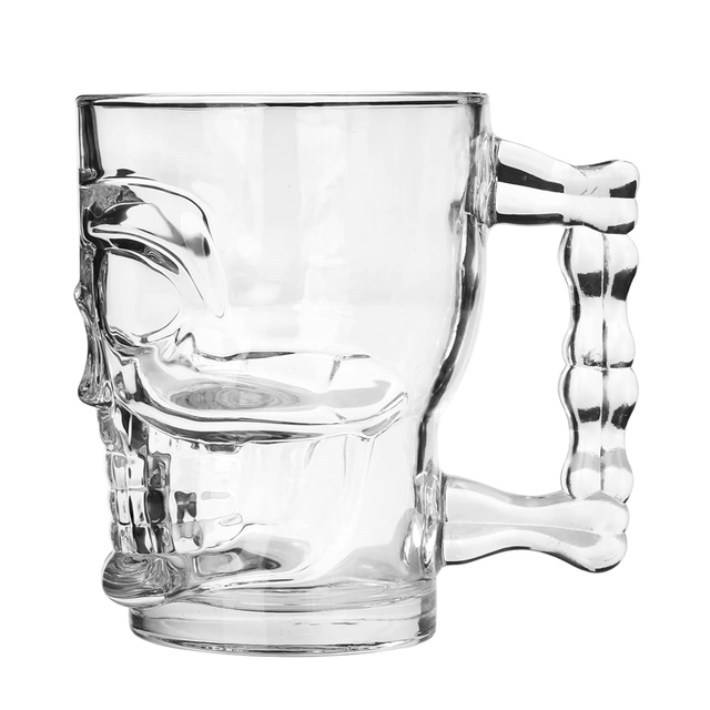 500ml Custom Skull Head Beer Mugs Personal Designed Glass Cups JS2033